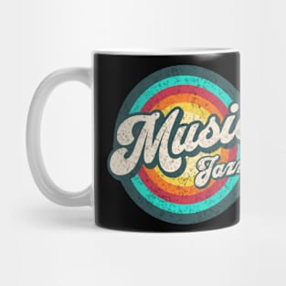 music jazz in color circle Mug